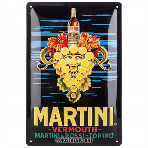 Blechschild Martini Traube 1